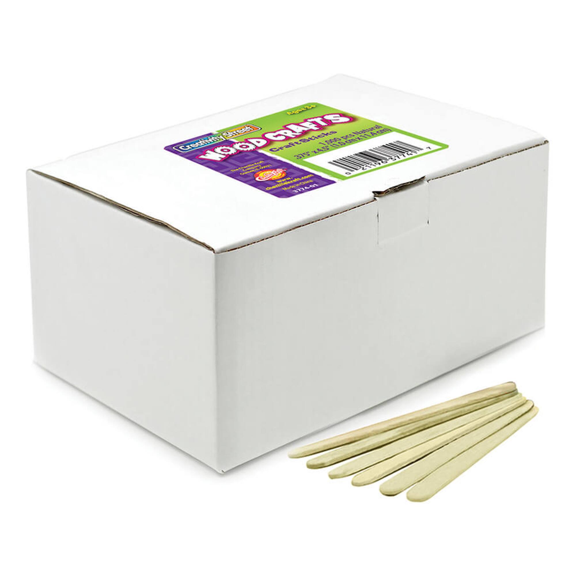Creativity Street® Natural 1000 Wood Craft Sticks, 3 Packs
